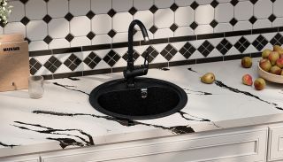 Смеситель для кухни Ulgran Classic U-006-308 чёрный